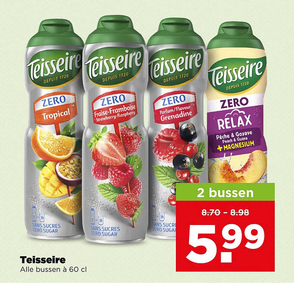 Teisseire Alle bussen à 60 cl 2 bussen