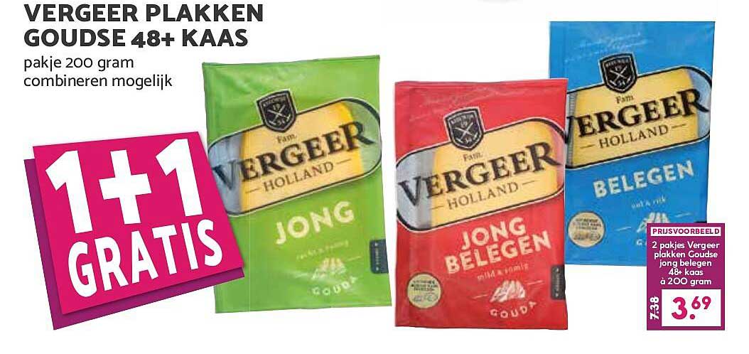 VERGEER PLAKKEN GOUDSE 48+ KAAS 1+1 GRATIS