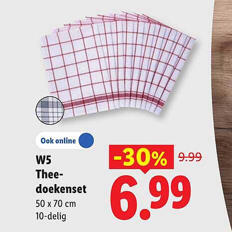 W5 Thee-doekenset 50 x 70 cm 10-delig