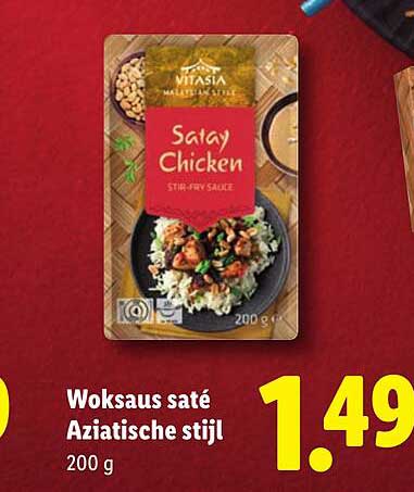 Woksaus saté Aziatische stijl