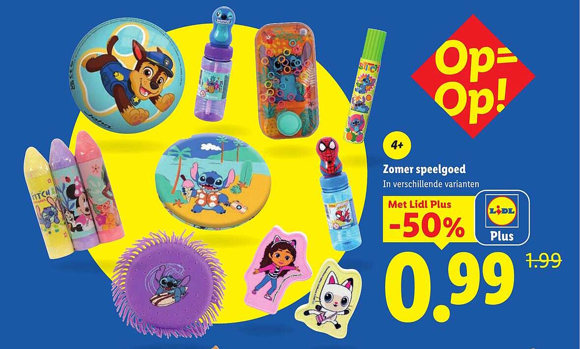 Zomer speelgoed Met Lidl Plus -50%