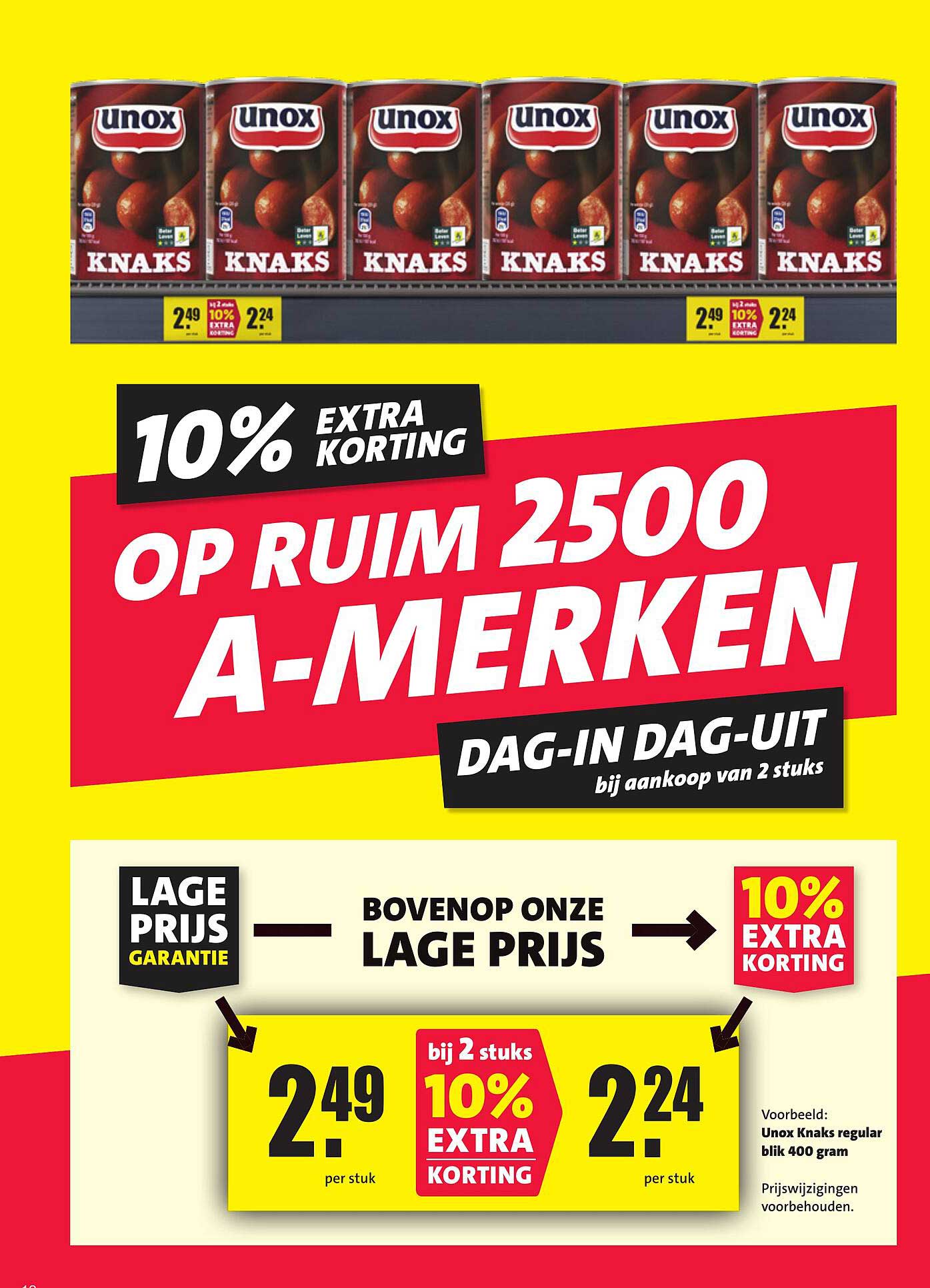 10% EXTRA KORTING OP RUIM 2500 A-MERKEN