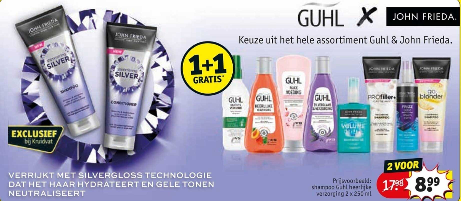 1+1 GRATIS op Guhl & John Frieda producten