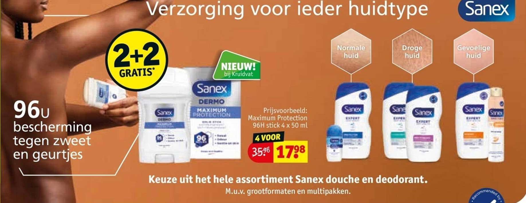 2 + 2 GRATIS bij Sanex