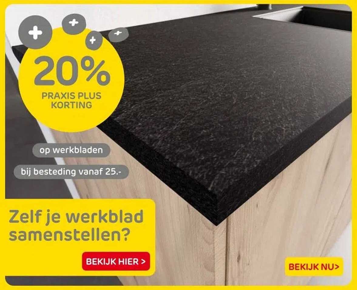 20% PRAKIS PLUS KORTING op werkbladen bij besteding vanaf 25.-