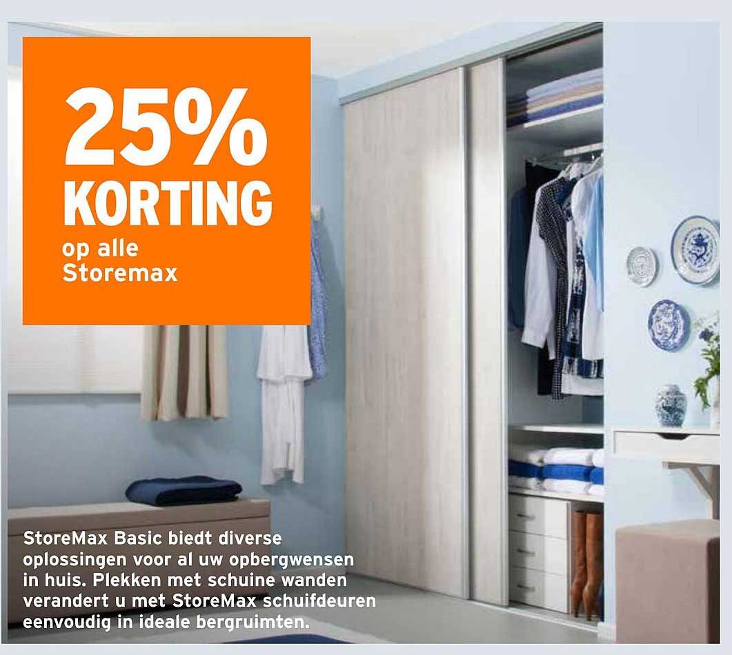 25% KORTING op alle Storemax