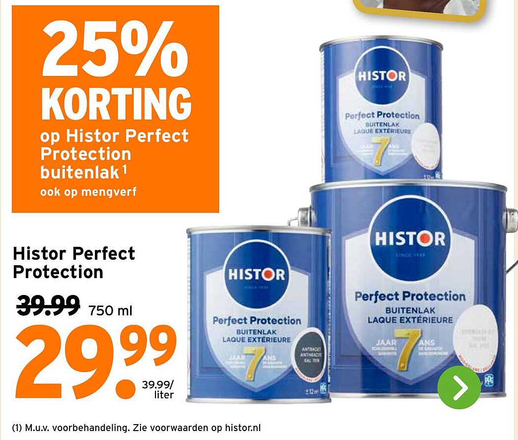 25% KORTING op Histor Perfect Protection buitenlak