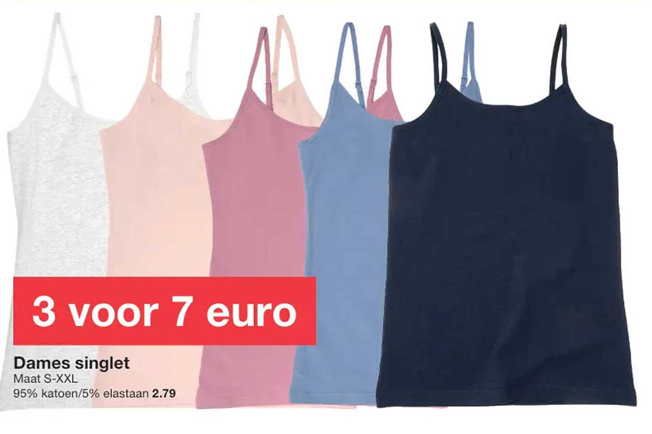 3 voor 7 euro