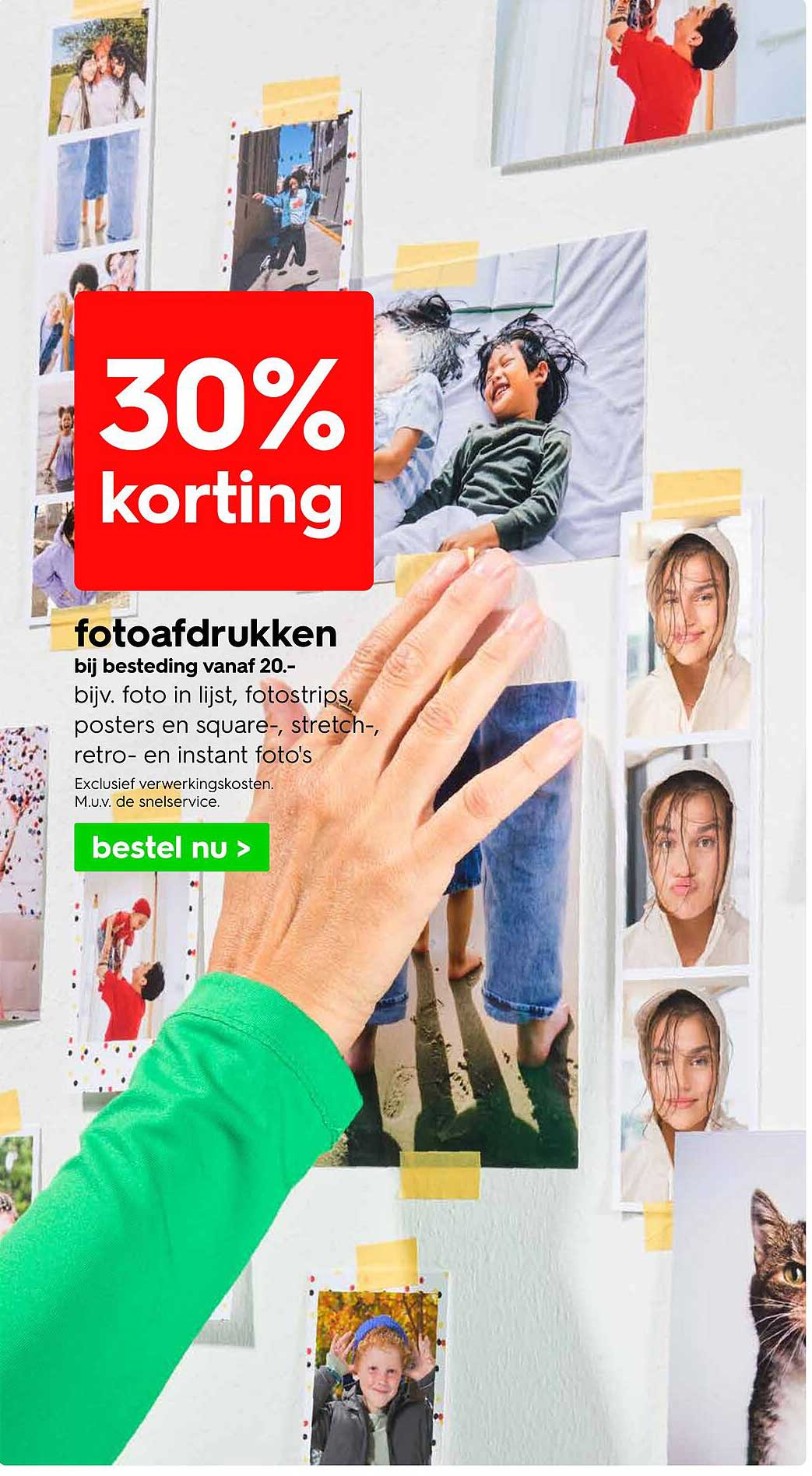 30% korting bij besteding vanaf 20.-