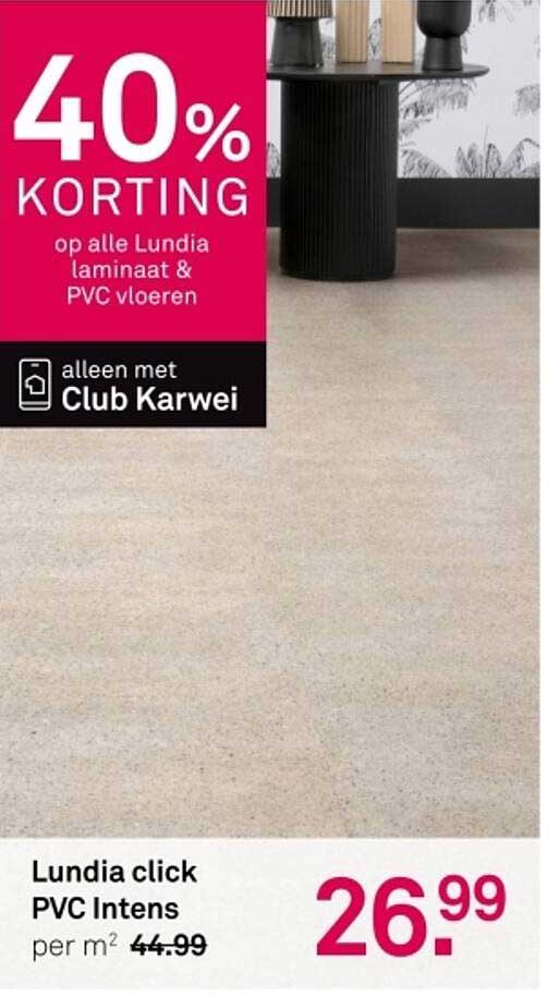 40% KORTING op alle Lundia laminaat & PVC vloeren