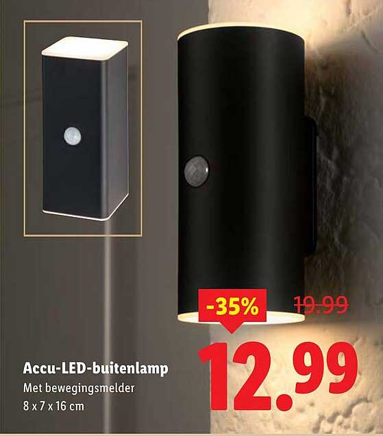 Accu-LED-buitenlamp met bewegingsmelder