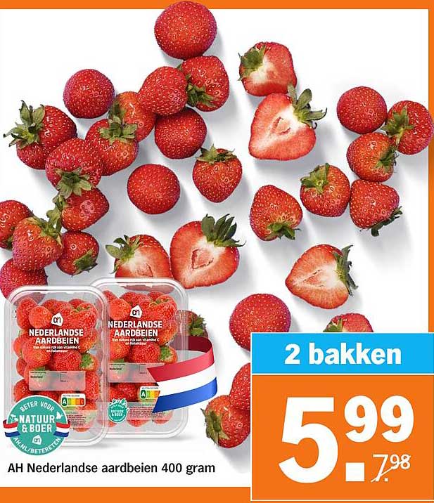 AH Nederlandse aardbeien 400 gram