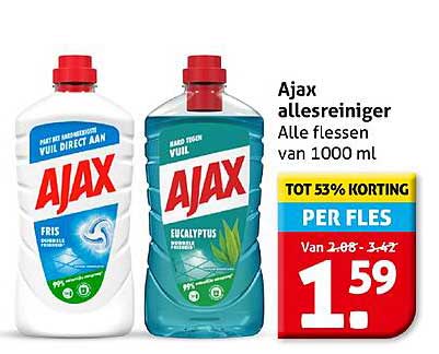 Ajax allesreiniger Alle flessen van 1000 ml