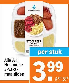 Alle AH Hollandse 3-vaks-maaltijden