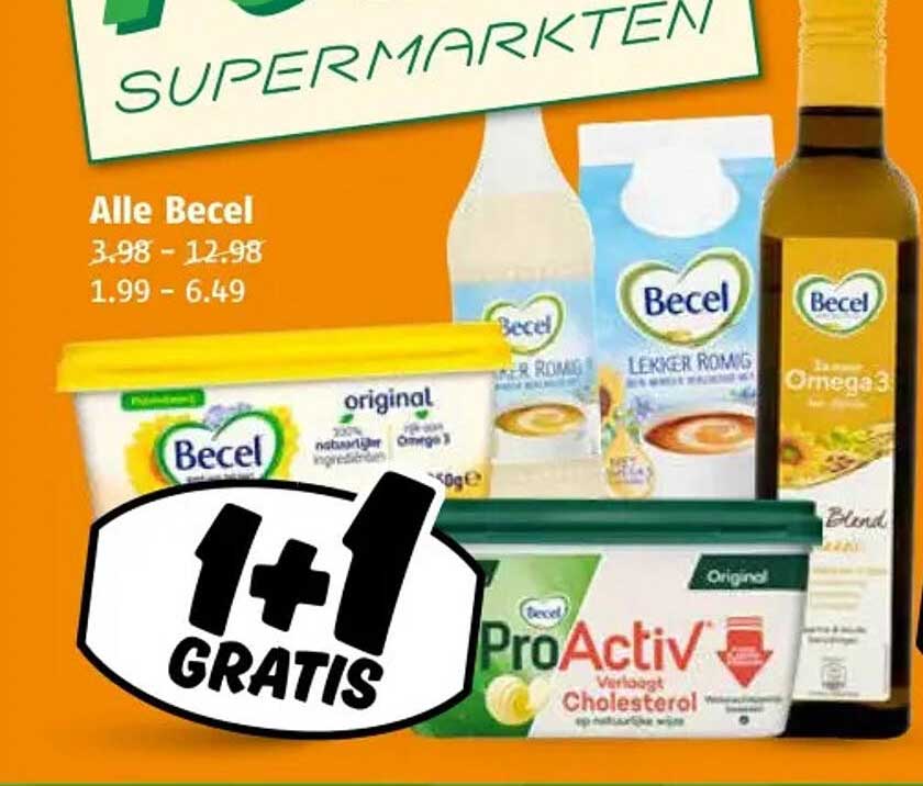 Alle Becel 1+1 GRATIS