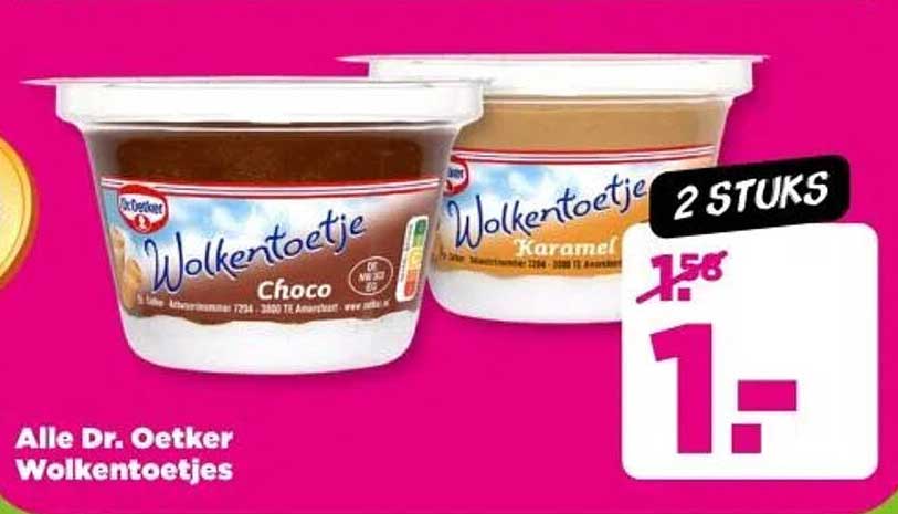 Alle Dr. Oetker Wolkentoetjes