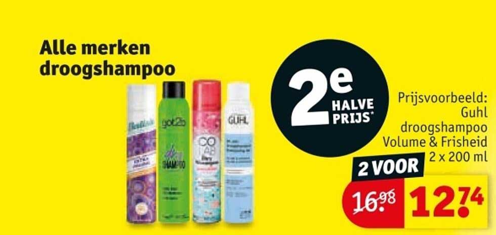 Alle merken droogshampoo 2e HALVE PRIJS