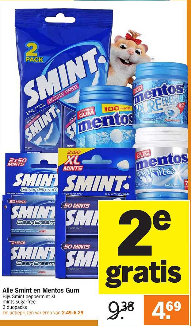 Alle Smint en Mentos Gum