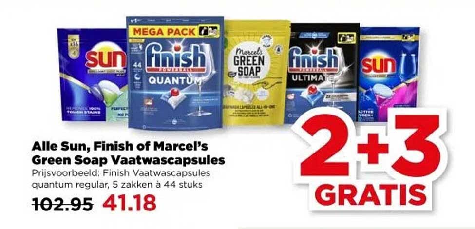 Alle Sun, Finish of Marcel’s Green Soap Vaatwascapsules