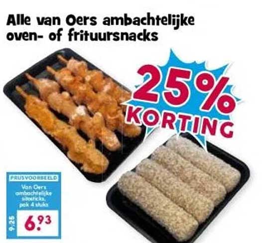 Alle van Oers ambachtelijke oven- of frituursnacks