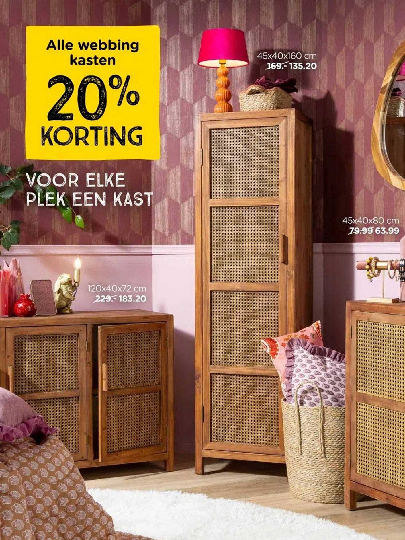 Alle webbing kasten 20% KORTING
