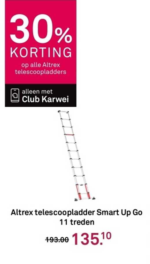 Altrex telescoopladder Smart Up Go 11 treden