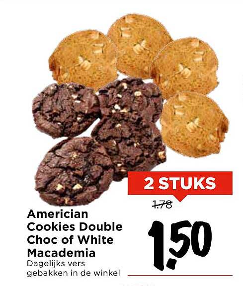 Americian Cookies Double Choc of White Macademia