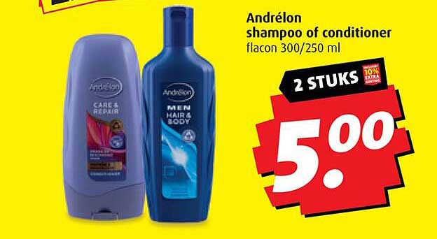 Andrélon shampoo of conditioner flacon 300/250 ml