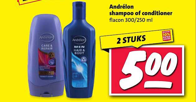 Andrélon shampoo of conditioner flacon 300/250 ml