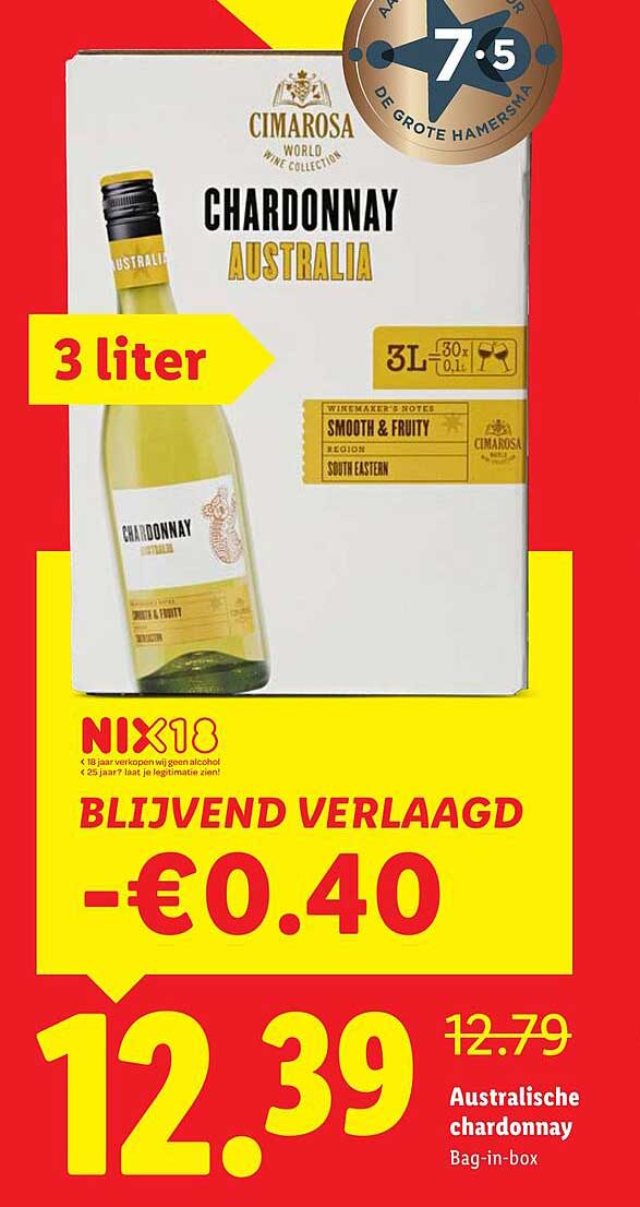 Australische chardonnay Bag-in-box