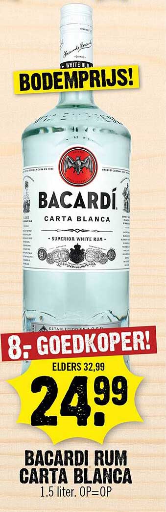 BACARDÍ RUM CARTA BLANCA 1.5 liter