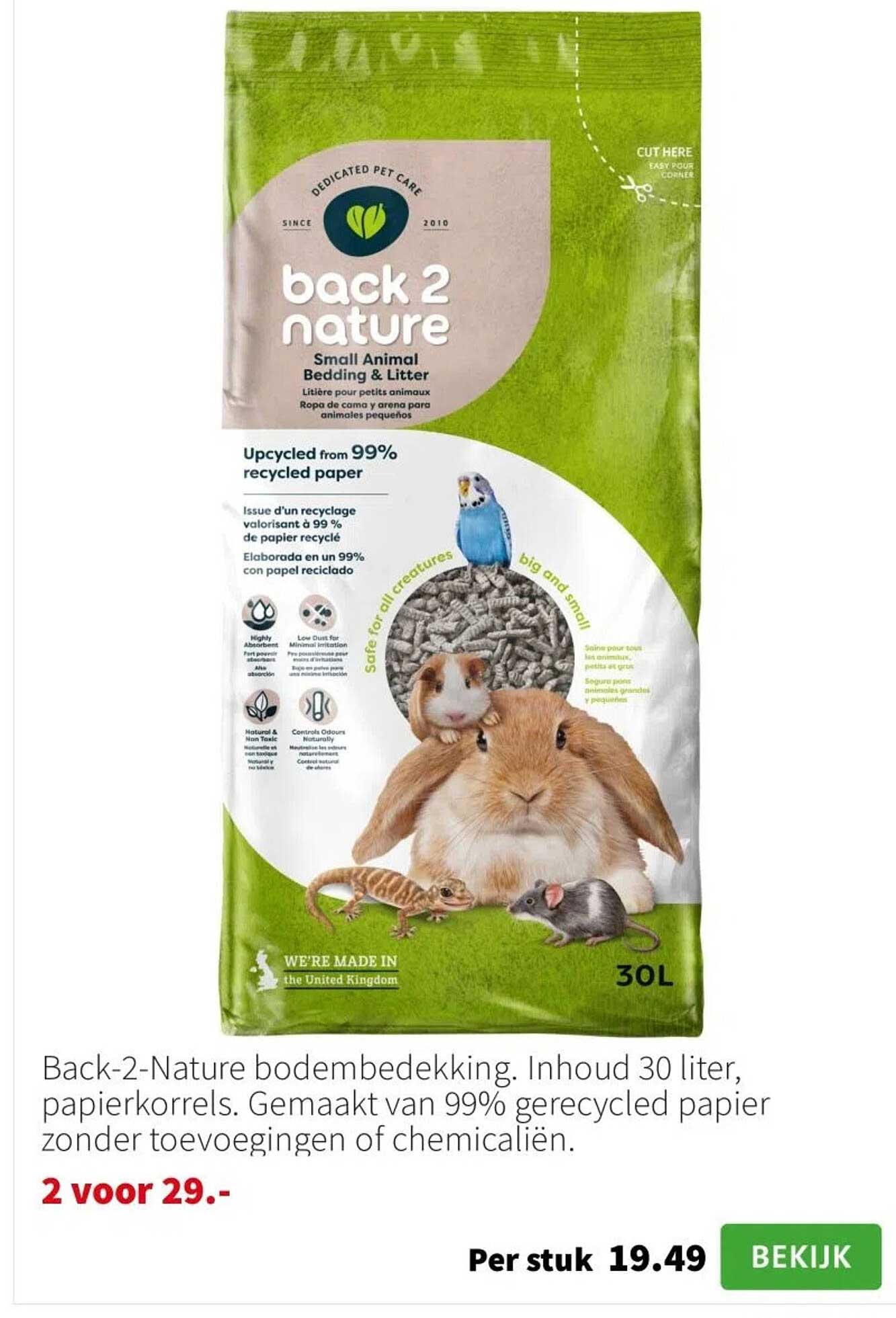Back-2-Nature bodembedekking 2 voor 29.-