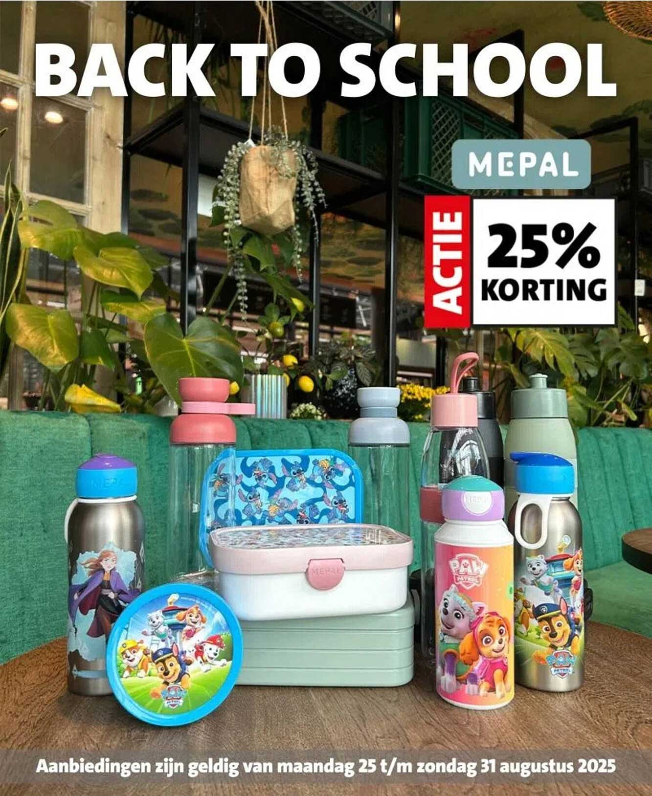 BACK TO SCHOOL - MEPAL ACTIE 25% KORTING