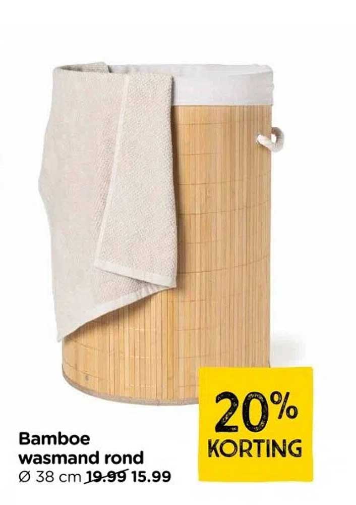 Bamboe wasmand rond