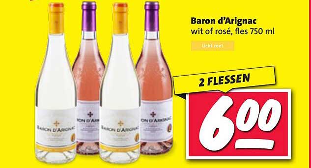 Baron d'Arignac wit of rosé, fles 750 ml