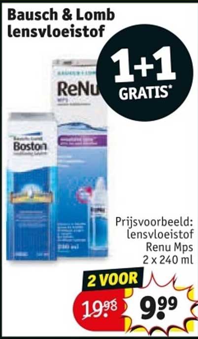 Bausch & Lomb lensvloeistof 1+1 GRATIS