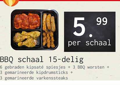 BBQ schaal 15-delig