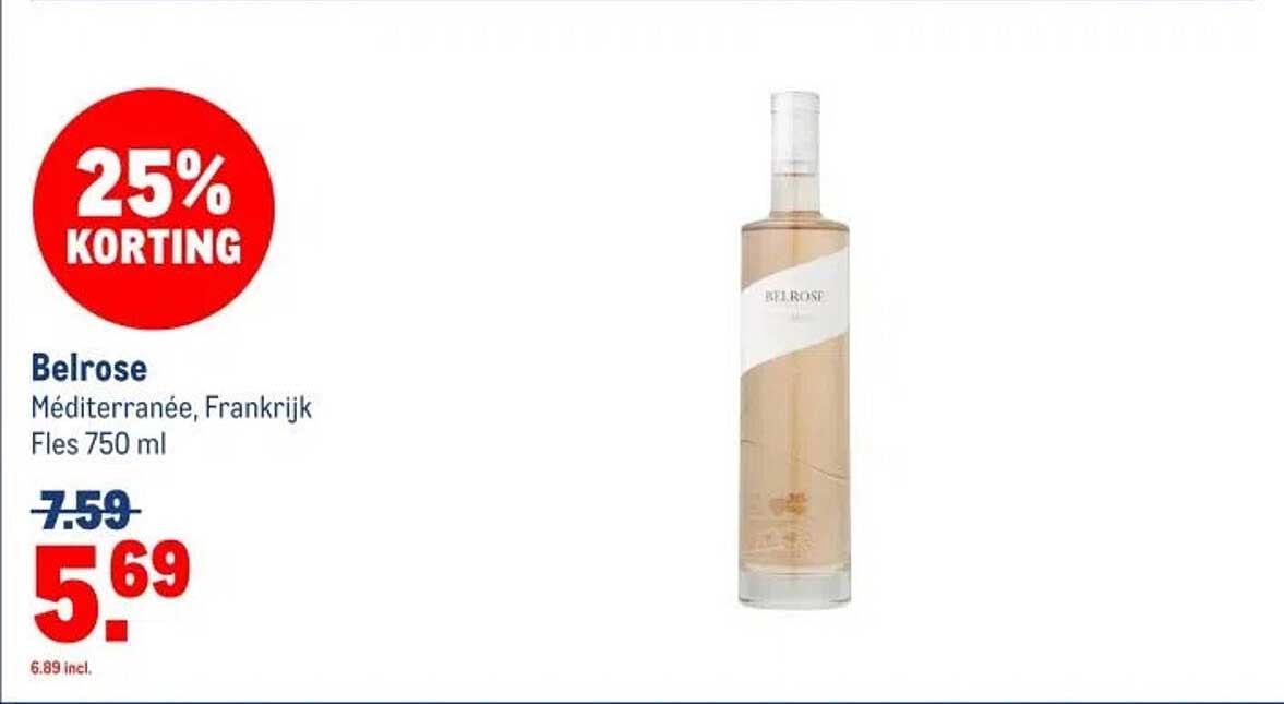 Belrose Méditerranée, Frankrijk Fles 750 ml