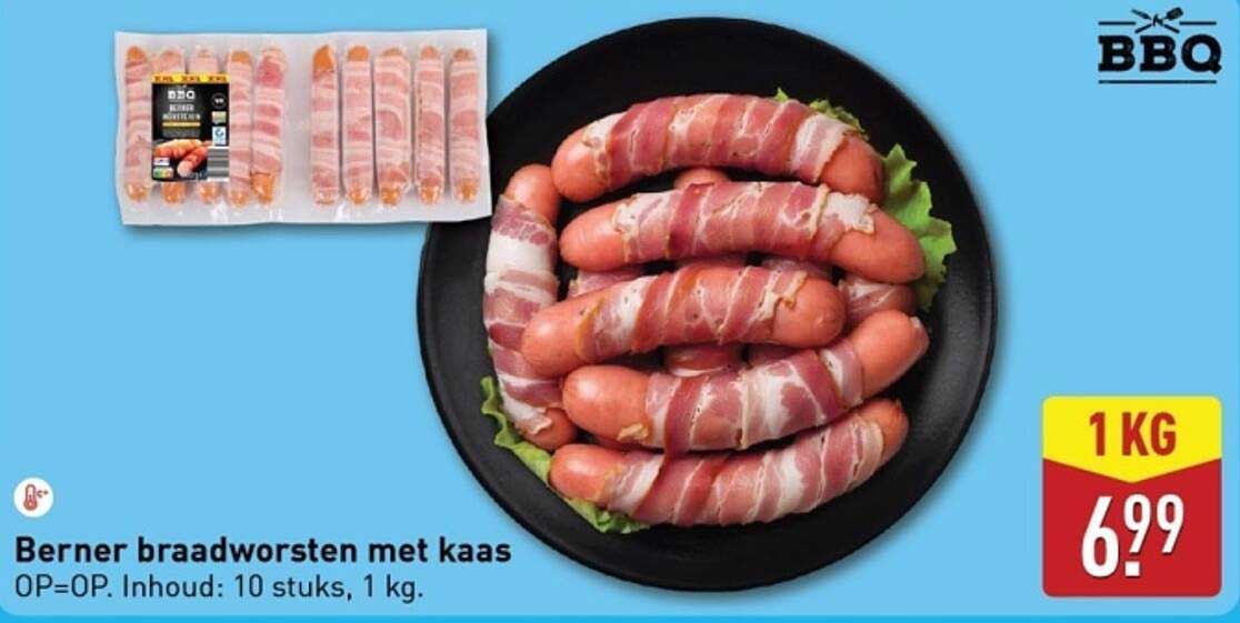 Berner braadworsten met kaas