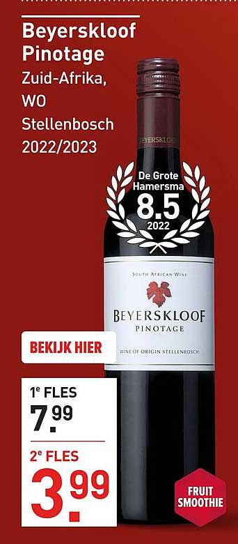 Beyerskloof Pinotage Zuid-Afrika, WO Stellenbosch 2022/2023