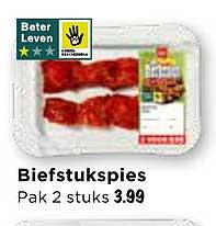 Biefstukspies Pak 2 stuks 3.99