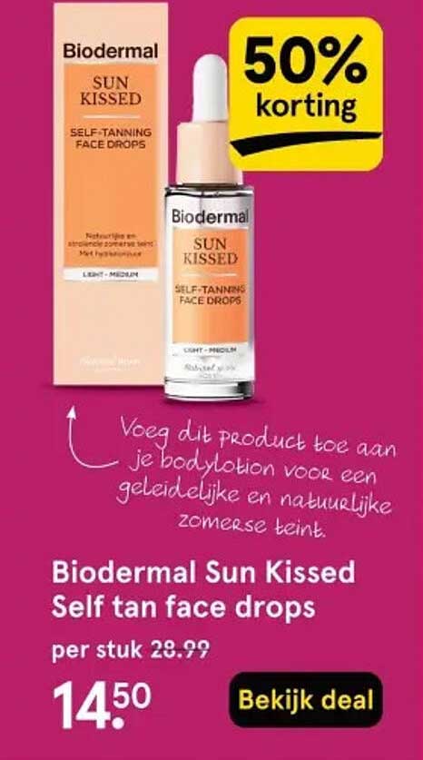 Biodermal Sun Kissed Self tan face drops
