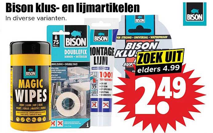 Bison klus- en lijmartikelen