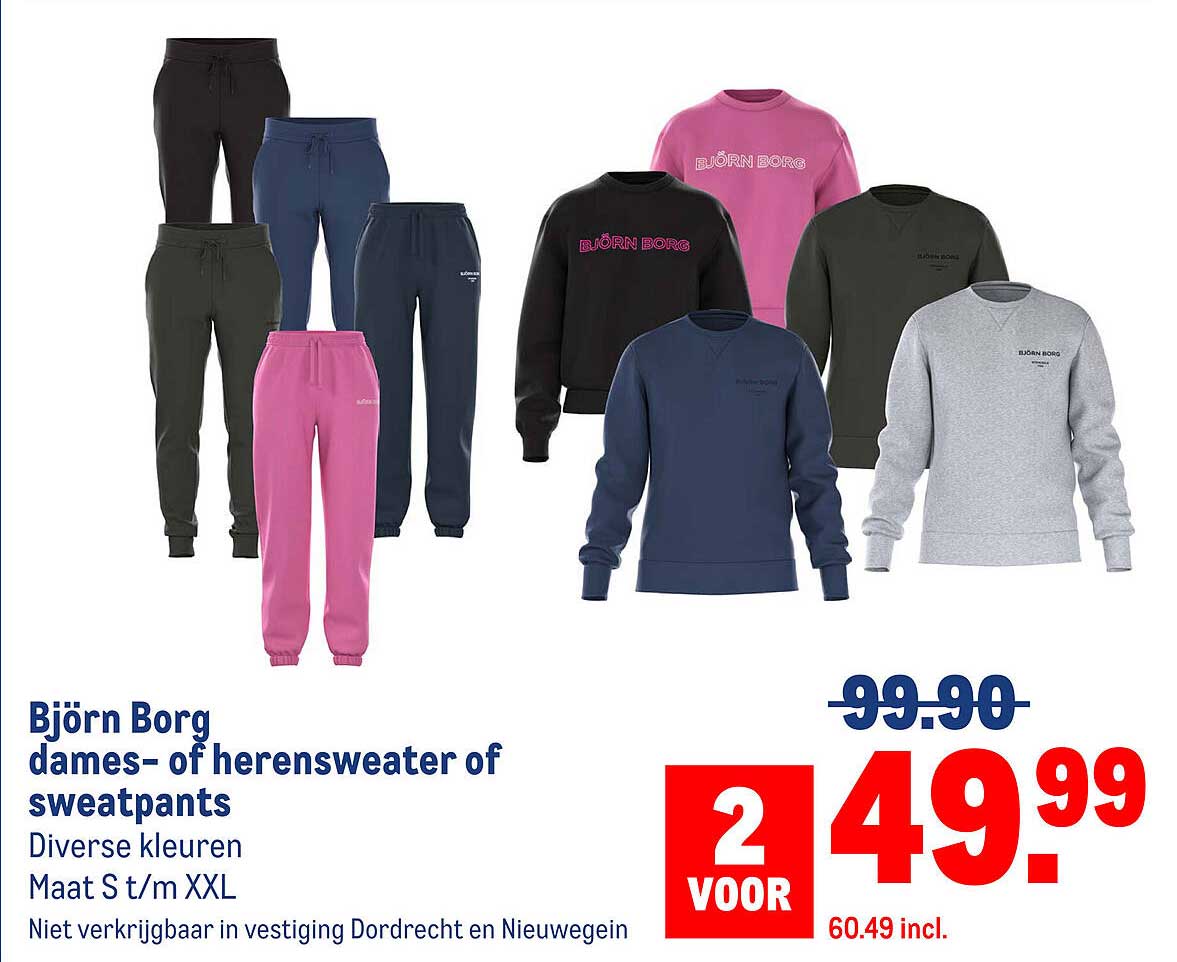 Björn Borg dames- of heren sweater of sweatpants