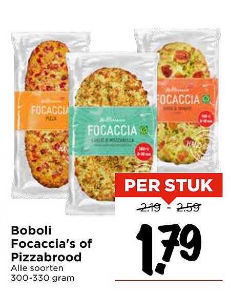 Boboli Focaccia’s of Pizzabrood