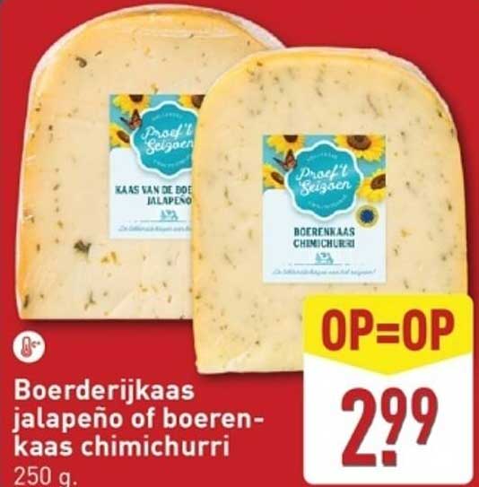 Boerderijkaas jalapeño of boerenkaas chimichurri