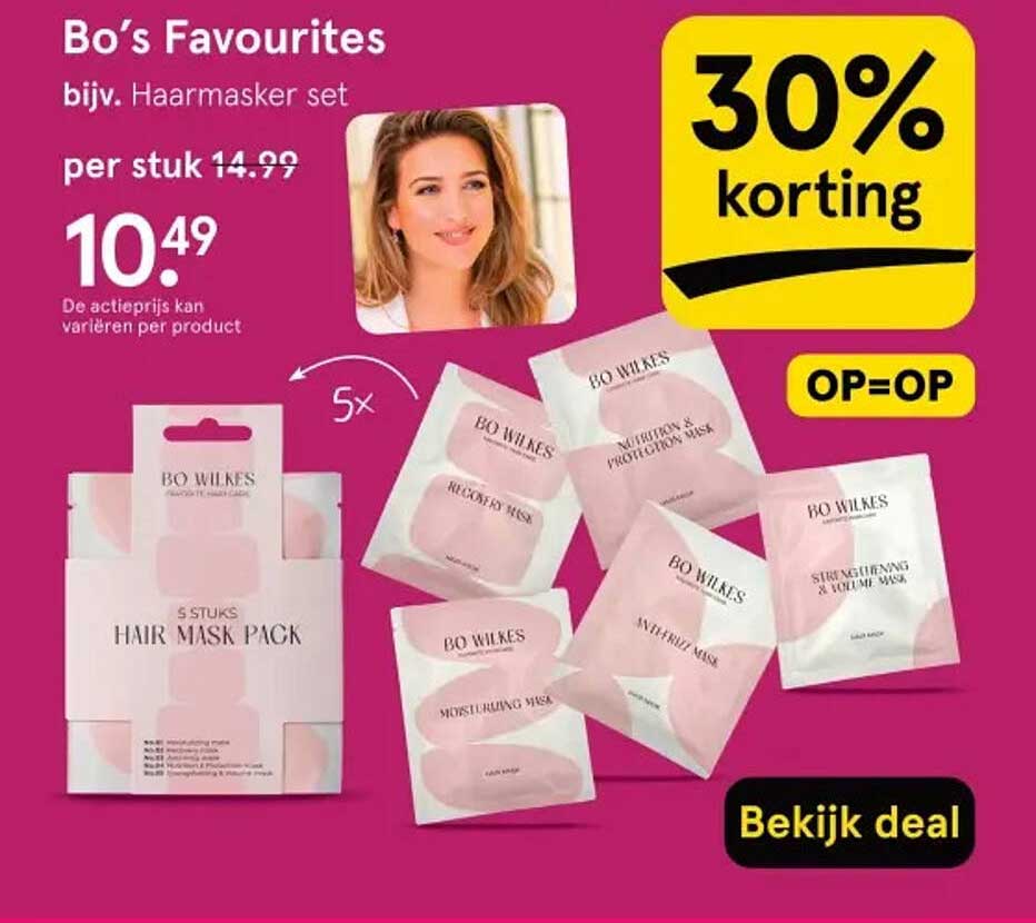 Bo’s Favourites bijv. Haarmasker set