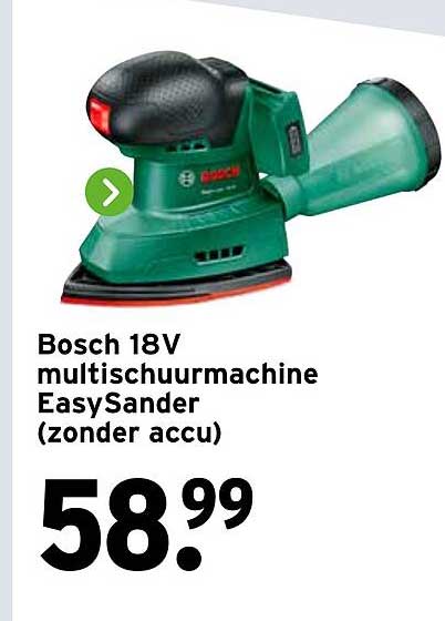 Bosch 18V multischuurmachine EasySander (zonder accu)