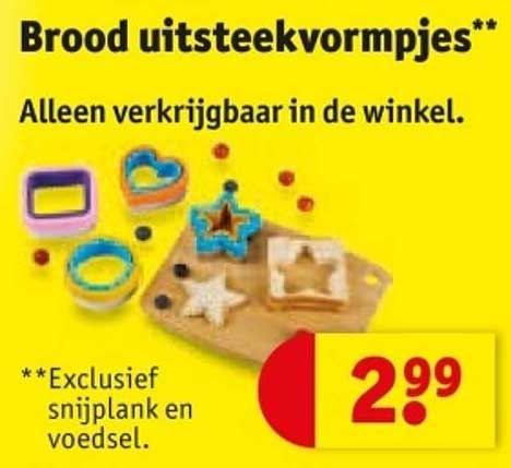 Brood uitsteekvormpjes