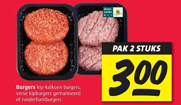 Burgers kip-kalkoen burgers, verse kipburgers gemarineerd of runderhamburgers